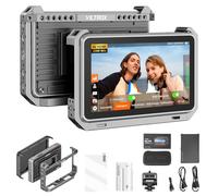 VILTROX DC-X2 DCX2 External Camera Field Monitor Rig Cage 4K para Cámara 6 Pulgadas 2000Nit HD Monitor Camera HDMI,Full HD 1920x1080 IPS,3D LUT con Batería,Parasol para DSLR Sony Canon Nikon