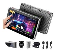 VILTROX DC-X2 de 2000 Nits Monitor de Campo para cámara, 6 Pulgadas 4K HDMI Loop in/out 3D Lut Full Waveform 1920X1080 HD IPS Pantalla táctil DSLR Monitor de Video para cámara con Parasol Batería