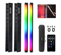 VILTROX K60 - Paquete de 2 Barras de luz LED RGB con Control de aplicación, Tubo RGB de Mano de 360° para fotografía, Regulable de 2500 K-8500 K, CRI97+, 26 escenas de luz, Pantalla LCD, batería de