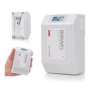 VILTROX Mini V Mount Batería,Batería V Mount 6700mAh con Pantalla LCD,Dual D-Tap&USB Salida 99Wh/14.8V,Blanco V Mount Mini Lock Battery para Cámaras,Videocámaras,Luces LED,Monitores y Smartphone