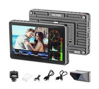VILTROX Monitor de campo de cámara de 6 pulgadas, HD de 2000 nits, pantalla táctil de 1920 x 1080, monitor de video portátil, entrada y salida HDMI 4K con LUT 3D, De-Squeeze, Peak Focus, con parasol