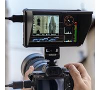 VILTROX Monitor de campo de cámara SDI DC-X3, brillante monitor visible de luz diurna 2000 nits, 4K, salida HDMI