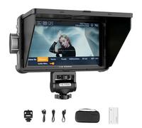 VILTROX Monitor de campo de video HDMI 4Kp30 de 5.5 pulgadas, 1200 nits, 10 bits HDR visible a la luz del día de 1920 x 1080, grabador portátil, soporte de zapata caliente, batería, campana solar