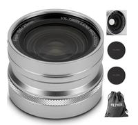 VILTROX WCL-X100VI Lente de conversión Gran Angular, 0.8X Lente Gran Angular de reconocimiento automático para Fuji Fujifilm cámaras X100VI, X100V, X100F, X100S, X100 - Plateado