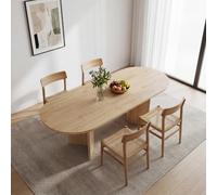 VILUXE Mesa de comedor 140-180 x 90 cm extensible roble | Mesa de comedor extensible de MDF con tablero de fibra de densidad media de 18 mm y esquinas redondeadas para cocina
