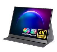 VILVA 4K Portable Monitor, 15.6'' IPS 3840x2160 UHD Computer Monitor, 100% Adobe RGB Gaming Monitor USB C HDMI Portable Travel Display w/Speakers Smart Cover for Laptop Xbox PS4 Switch Phone Mac