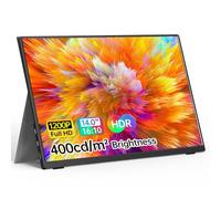 VILVA Monitor portátil de 14 Pulgadas FHD 1920 x 1200P USB C HDMI Ultra Delgado IPS Pantalla de Viaje con Cubierta Inteligente y Altavoces, HDR Plug & Play, Monitor Externo para Laptop, PC, teléfono