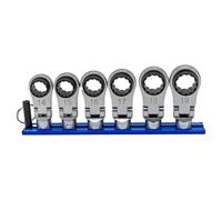 VIM Juego de 6 accesorios de trinquete Nano Flex Offset de 12PT - Unidad de 3/8 pulgadas (14-19 mm)