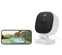 VIM TAG 2,5K Cámara Vigilancia WiFi Exterior/Interior - Camaras Vigilancia Domicilio WiFi Seguridad IP65, Visión Nocturna Color, Detección Humana, Sirena, 24/7 Grabación Continua, Compatible Alexa