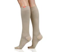 VIM & VIGR - Calcetines de compresión de nailon con mecha de humedad de 15 a 20 mmHg para mujeres y hombres (anacardos, pantorrilla ancha)