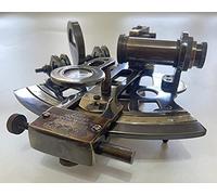 Vimal Nautical Marrón antiguo náutico de 5 pulgadas de latón macizo de trabajo de navegación Kelvin & HUGES Londres 1917 Sextant en negro antiguo