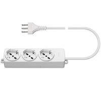 Vimar 01290.CC.B - Toma múltiple 3 universal + cable blanco