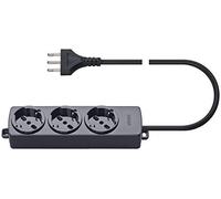 Vimar 01290.CC - Toma múltiple 3 universal + cable negro