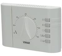 TERMOSTATO TERMO ELECTRÓNICO CLIMÁTICO CON RODILLO DE PARED A PILAS BLANCO 029