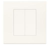 Vimar 0K30504.B - Kit de interruptor inteligente inalámbrico ni batería, 2 botones basculantes para 4 funciones, View Wireless - Bluetooth estándar (1 control, 1 soporte, 2 teclas, 1 placa de 2 m)