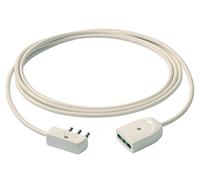 Vimar 0p32389.b Cable alargador, 3 G1 y Enchufe Plano, 5 m, Blanco
