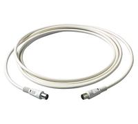 Vimar 0P32420.B - Cable alargador de 2 m, cable coaxial TV, Z 75 Ω, indisolublemente conectado a un conector macho axial y a una hembra axial
