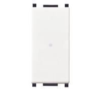 Vimar 14104 Plana - Interruptor de conmutación 1P 10AX 250 V ~ axialmente iluminable, botón intercambiable, color blanco máx. 100 W para lámparas con balasto integrado (IEC 60669-1:2017)