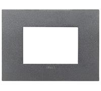 Vimar 19953.02 Arké fit Placa 3 módulos, Metal, Pizarra mate