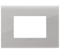 Vimar 19953.03 Placa Arké fit 3 módulos, metal, plata