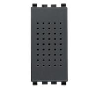VIMAR 20370.SR Eikon Timbre/zumbador, función ajustable desmontando y girando la tapa 180°, alimentación 12 V~ (SELV) 50-60 Hz, gris