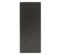VIMAR 30012.G LINEA Inversor alineado iluminable, botón reemplazable, negro, máx. 100 W para lámparas con fuente de alimentación integrada (IEC 60669-1:2017)