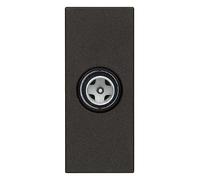 Vimar 30300.01G LINEA Toma Coaxial TV-RD-SAT, Directa, con Conector Macho, Paso de Corriente Continua, Negro