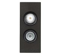 Vimar 30302.01G Línea Toma Coaxial TV-RD-SAT, Directa, Desmezclada, 2 Salidas con Conector Macho (TV-RD) y Conector Tipo F Hembra (SAT), Negro, 2 Módulos
