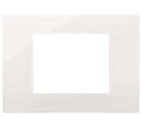 Vimar 30653.40 Serie Línea Placa 3 módulos, tecnopolímero, Reflex blanco