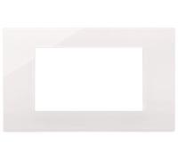 Vimar 30654.40 Serie Línea Placa 4 módulos, tecnopolímero, Reflex blanco
