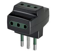 Vimar Adaptador de Enchufe 10 a 3 Enchufes 10 Negro