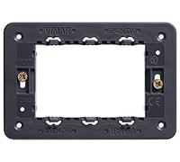 Vimar EKON Evo - Soporte 3 módulo serie eikon con tornillo, 10.7x7.3x1.9 cm