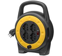 VIMAR Enrollador de Cable 10 A (pequeño) 4 Salidas universales, Interruptor de protección, 5 Metros, Multicolor