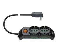 Vimar, FP00521.L - Dos enchufes universales, 4P17/11 y Spb17, 3 m, Color Negro