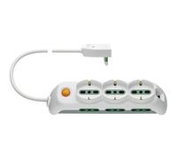 Vimar fp00531.c.b Tres enchufes Universal, 6p17/11 y spb17, Interruptor, Blanco