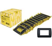 Vimar Idea 0T16763.15 Placa Rondò 3 módulos de tecnopolímero, 10 unidades, gris grafito