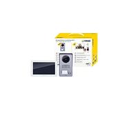 Vimar K40955 Kit videoportero de superficie para 1 familla con: videoportero Wi-Fi táctil LCD 7in altavoz, placa audio/vídeo de 1 botón, alimentador, con estribos de fijación, Blanco