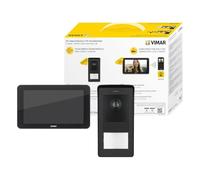 Vimar K42965 Kit Videoportero Wi-Fi Touch monofamiliar alim. Multienchufe | Kit de videoportero Wi-Fi monofamiliar con monitor táctil de 7", puesto externo y fuente de alimentación multienchufe