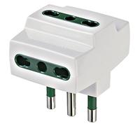 Vimar RI.00321B - Adaptador múltiple SICURY 250 V~, Enchufe Grande 2P+T 16 A estándar Italiano Tipo S17, Tres Tomas 2P + T 16 A estándar Italiano Tipo P17/11