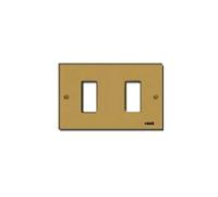 Vimar serie 8.000 - Placa 2 módulo aluminio presión serie 8000 bronce