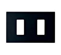 Vimar serie 8.000 - Placa 2 módulo aluminio presión serie 8000 negro