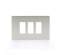 Vimar serie 8.000 - Placa 3 módulo aluminio presión serie 8000 oro