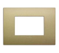 Vimar serie arke - Marco classic 3 módulos tecnopolimero oro mate