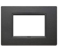 Vimar serie eikon - Placa classic 3 módulos metal barnizado eikon antracita