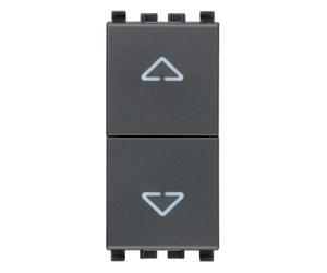 Vimar serie eikon - Pulsador doble interbloqueado contacto abierto+contacto abierto 10a gris