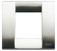 Vimar serie idea - Placa classica 1-2 módulo metal idea niquel cepillado