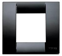 Vimar serie idea - Placa classica 1-2 módulo plastico negro