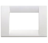 Vimar serie idea - Placa classica 3 módulo plastico blanco brillante