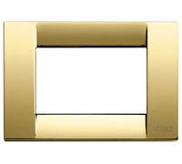 Vimar serie idea - Placa classica 3 módulos metal oro brillante