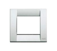 Vimar serie idea - Placa classica 3 módulos metal plata metalizado